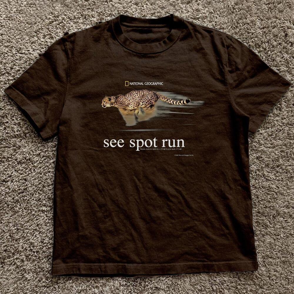 Brown National Geographic Cheetah See Spot Run Tee